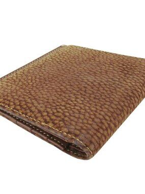 BORBONESE Bifold Wallet Brown gold Women 91253 Authentic secondhand